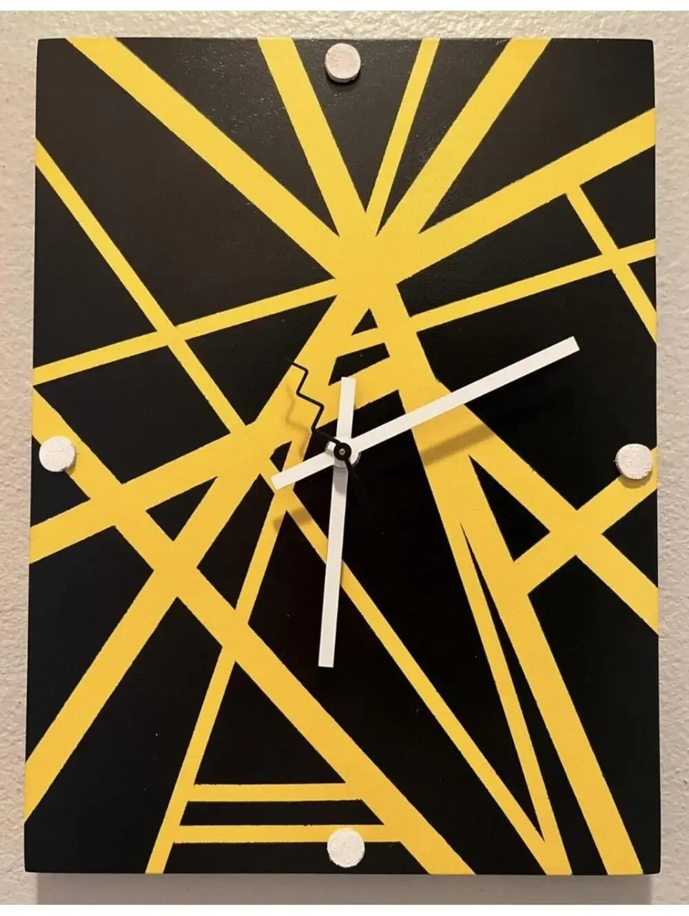Rock N Roll Striped Wall Clock